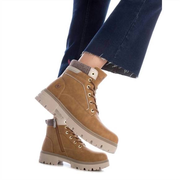 NEW XTI women's combat booties in camel - Picture 5 of 5